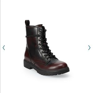Burgundy Black Boots. NWOT